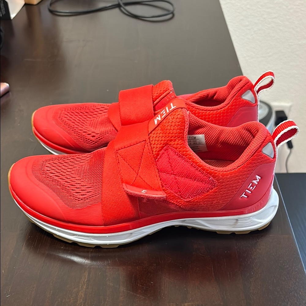 Solar Red Tiem Slipstream spd clip indoor cycling shoes